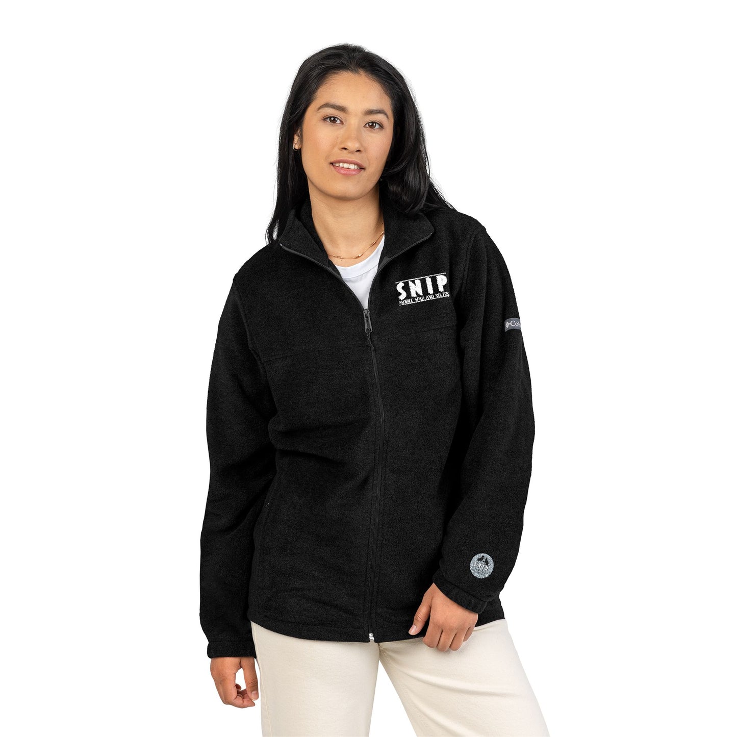 SNIP Bus Embroidered 'OII' Charcoal Fleece Jacket
